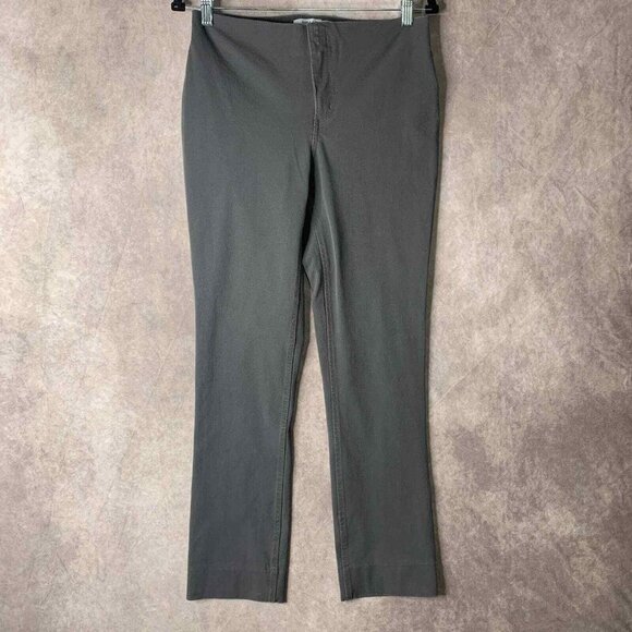 MM. Lafleur Womens Pants Size 8 Gray Straight Leg Mid Rise Pockets Flat Front - Picture 1 of 7